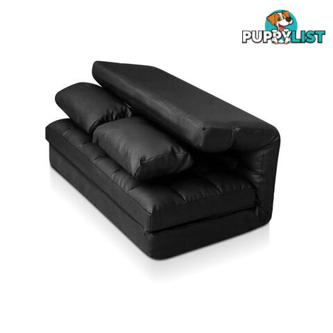 Double Size Adjustable Lounge Sofa - 10 positions PU Leather