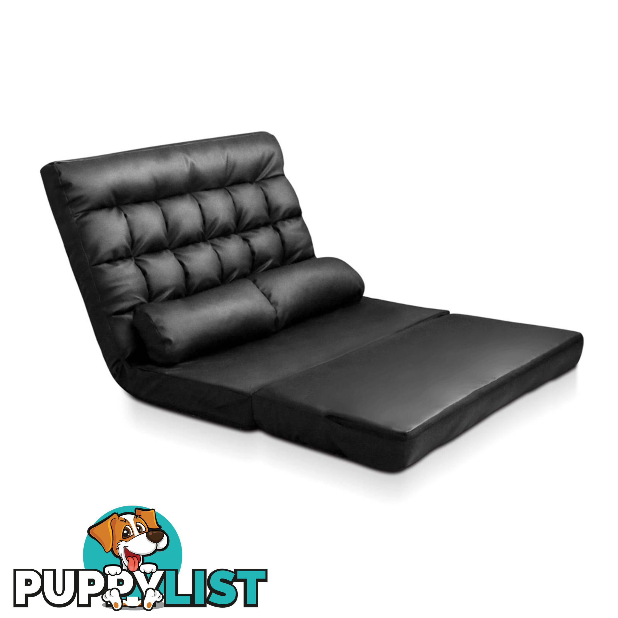 Double Size Adjustable Lounge Sofa - 10 positions PU Leather