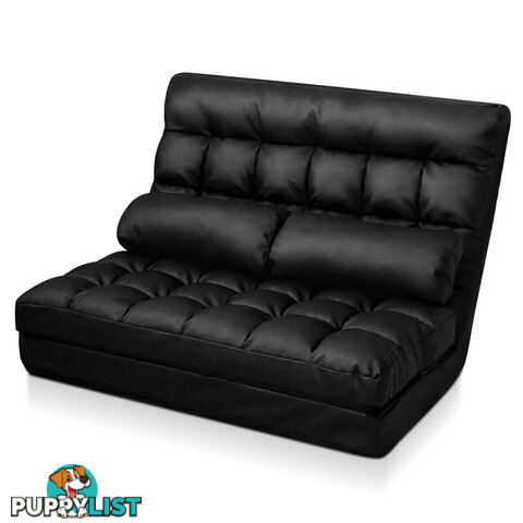 Double Size Adjustable Lounge Sofa - 10 positions PU Leather