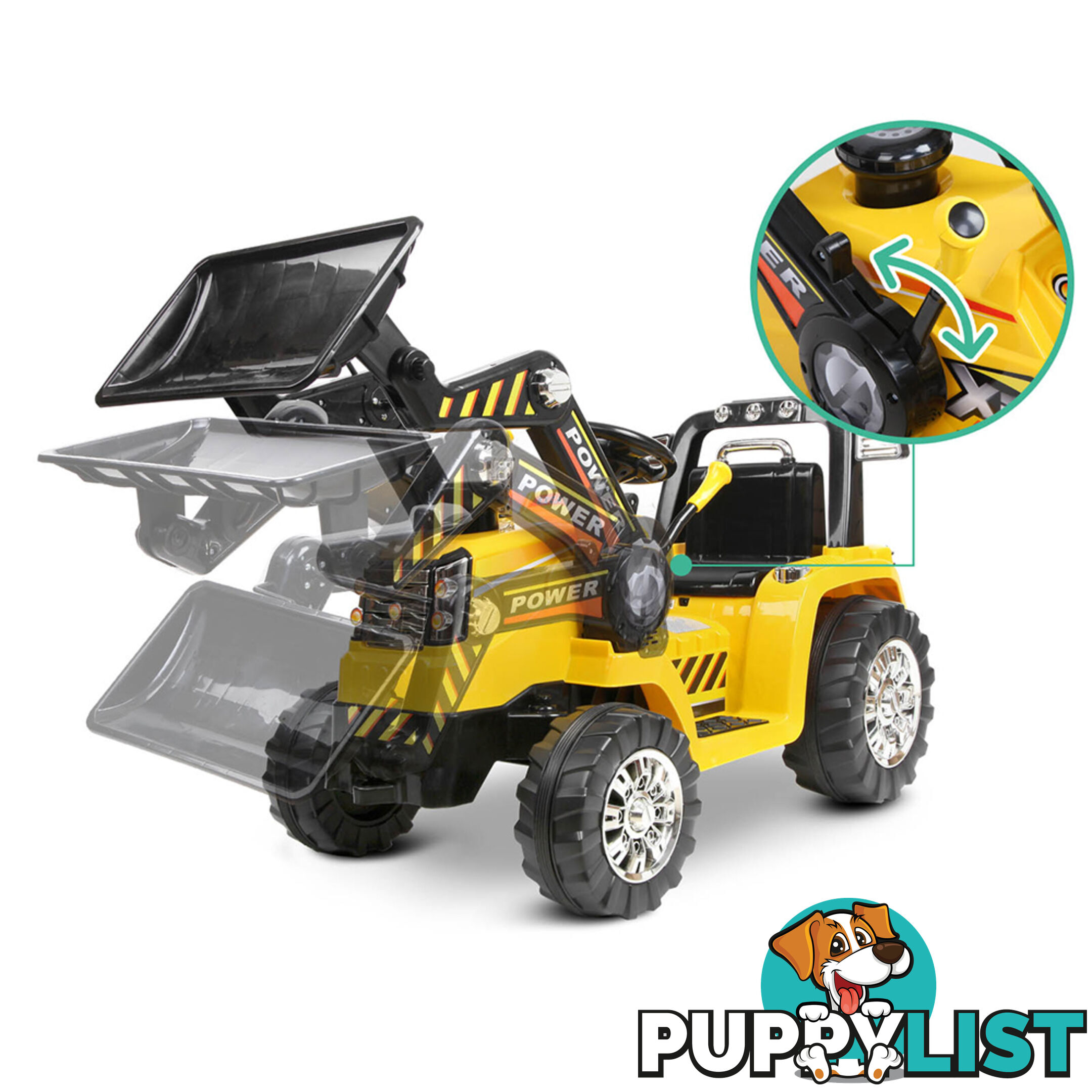 Electric Kids Ride On Bulldozer Children Remote Tractor Excavator Power Toy Car