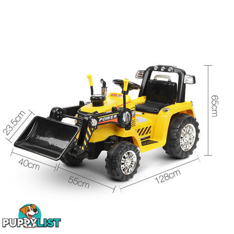 Electric Kids Ride On Bulldozer Children Remote Tractor Excavator Power Toy Car