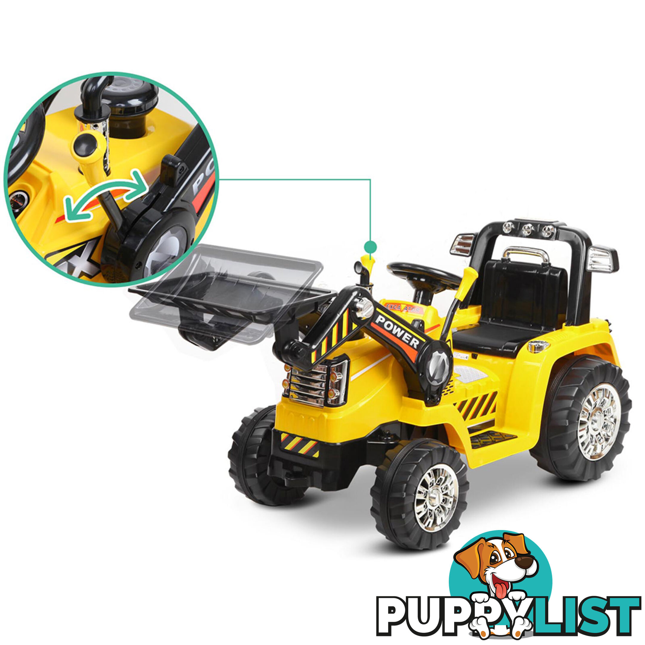 Electric Kids Ride On Bulldozer Children Remote Tractor Excavator Power Toy Car