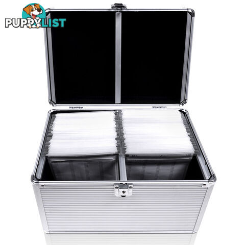 Aluminium CD DVD Bluray Storage Case Lock Box 240 Discs SL Folder Holds