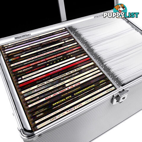 Aluminium CD DVD Bluray Storage Case Lock Box 240 Discs SL Folder Holds