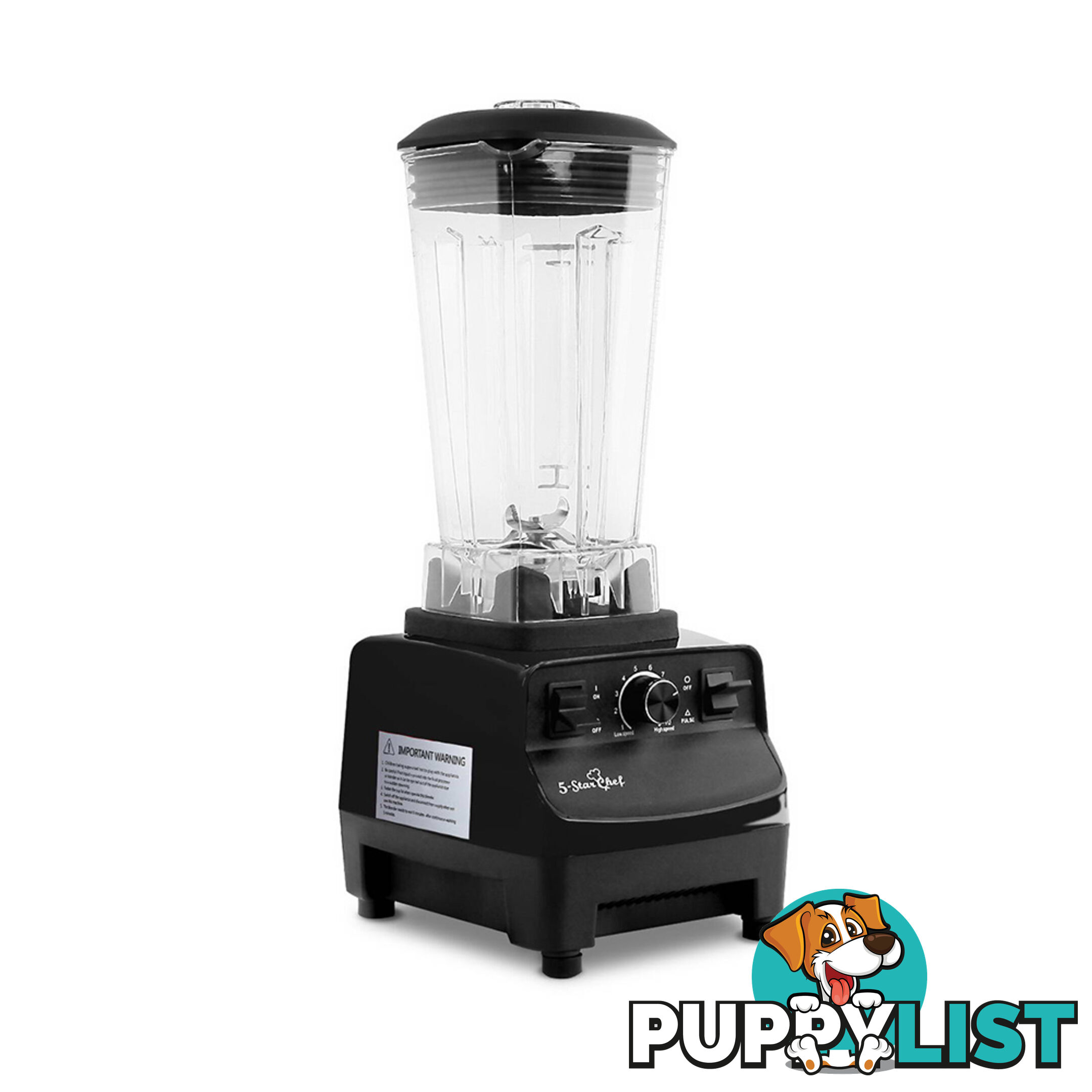 2-in-1 Food Processor & Blender 2L - Black