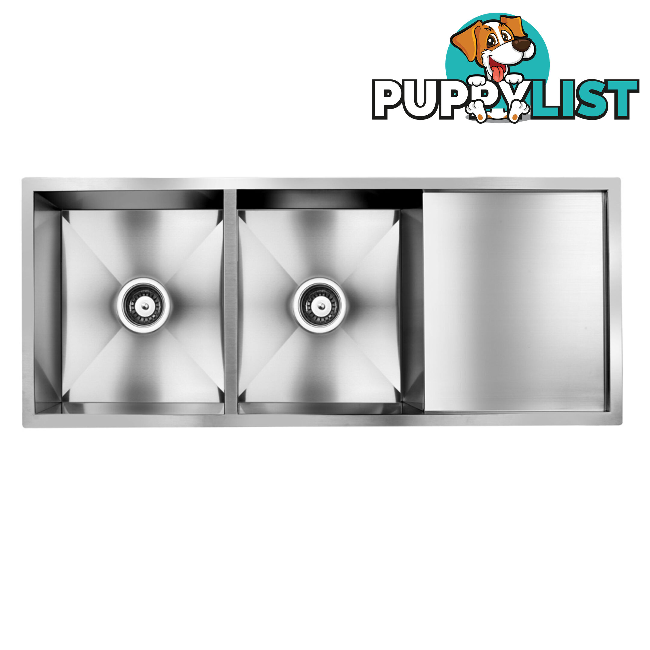 Handmade Stainless Steel Kitchen Laundry Sink Undermount Topmount 1114 x 450mm