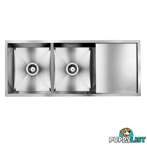 Handmade Stainless Steel Kitchen Laundry Sink Undermount Topmount 1114 x 450mm