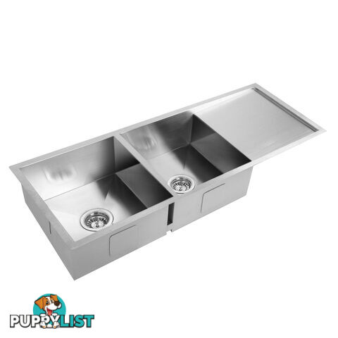 Handmade Stainless Steel Kitchen Laundry Sink Undermount Topmount 1114 x 450mm