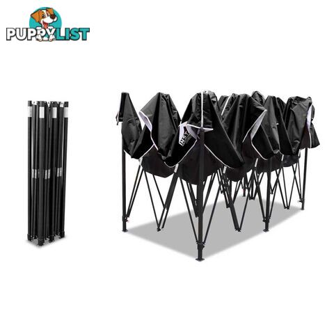 3X6 Pop Up Gazebo - Black