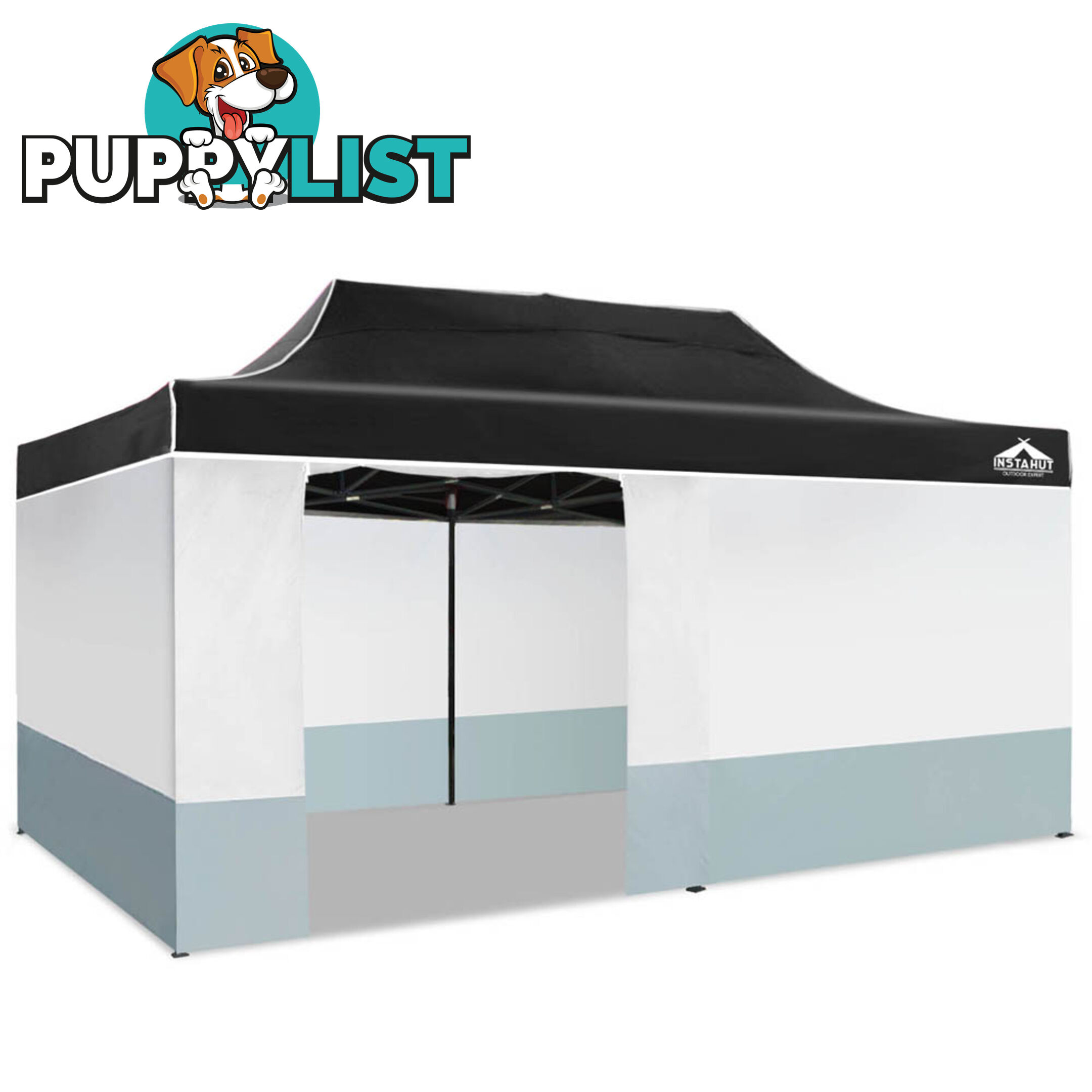 3X6 Pop Up Gazebo - Black