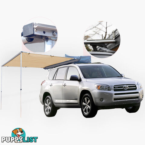 2.5M x 2M Car Awning Roof Top Tent Outdoor Camper Trailer Camping Pull Out 4WD