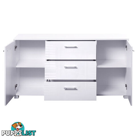 High Gloss Sideboard Storage Cabinet Cupboard White