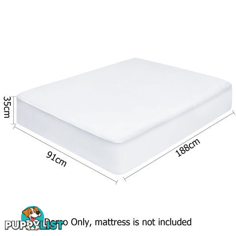 Fitted Non-Woven Waterproof Mattress Protector PU Coating Bed Cover Single