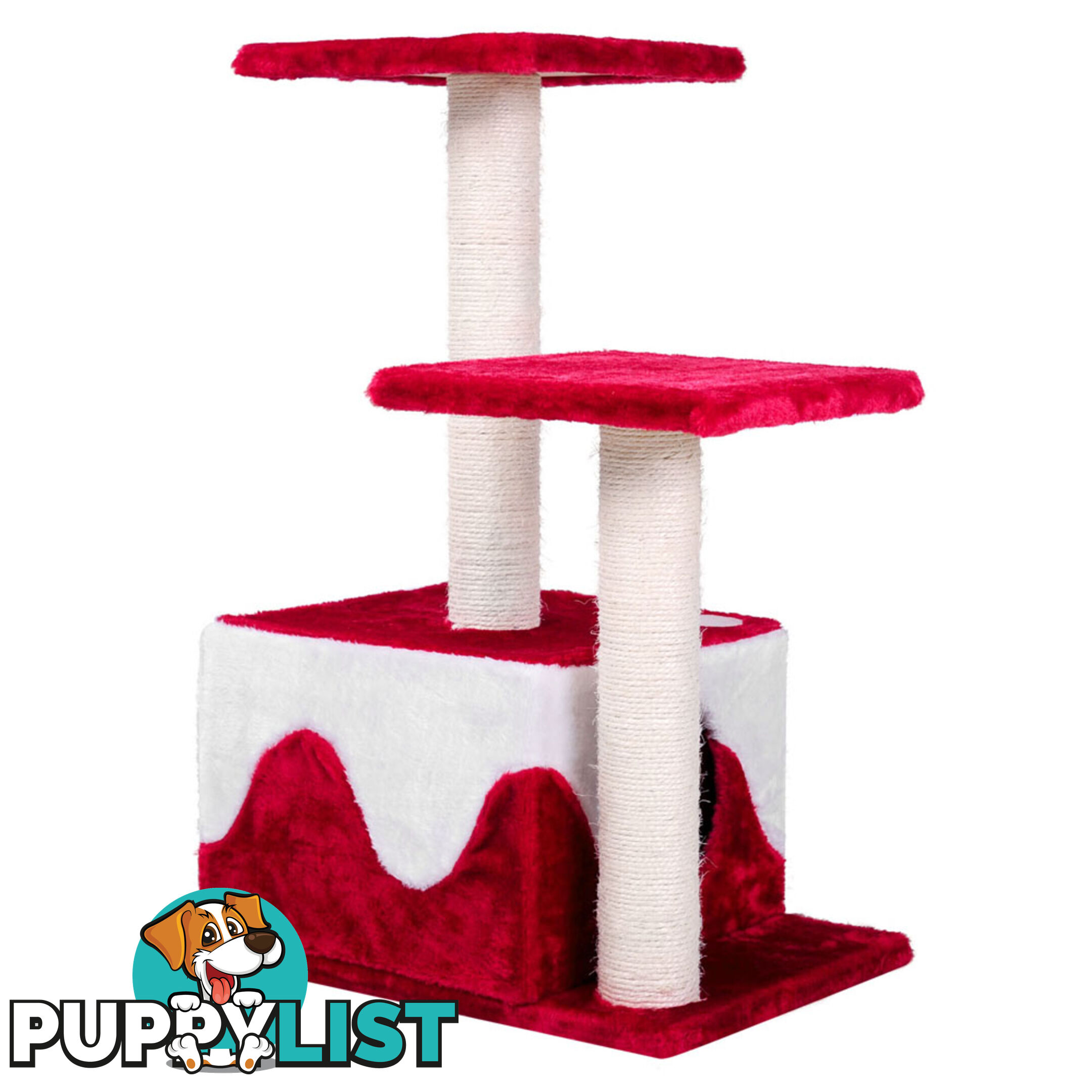 70cm Cat Scratching Poles Pet Post Furniture Tree Kitten Gym House Condo Red