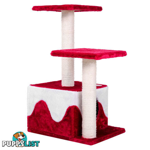 70cm Cat Scratching Poles Pet Post Furniture Tree Kitten Gym House Condo Red