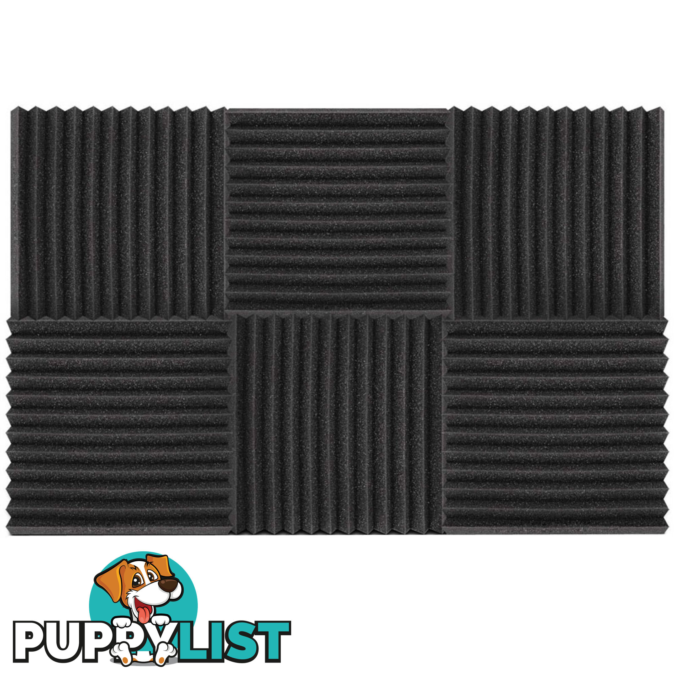 20 x Studio Wedge Acoustic Foam Black 30 x 30cm