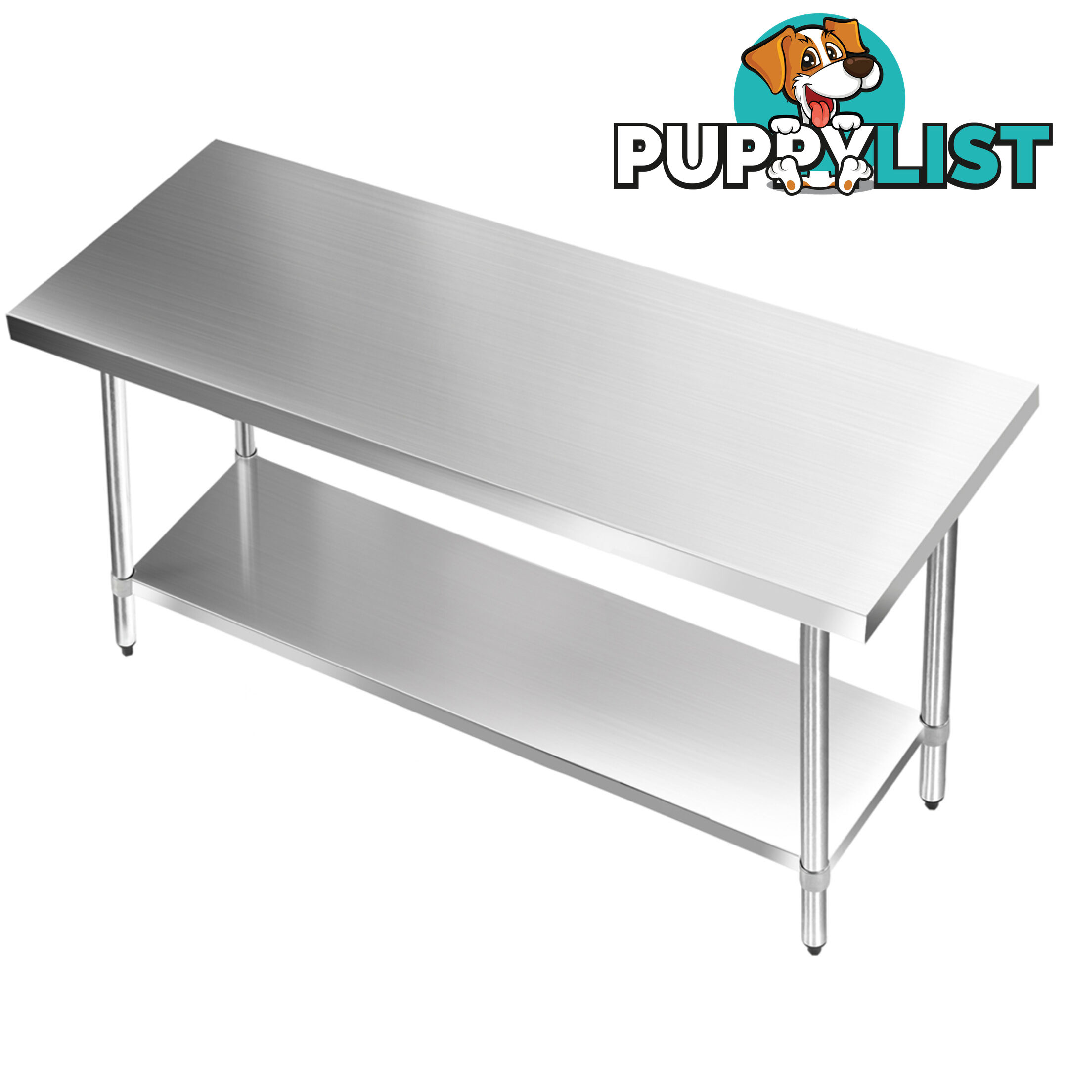 Stainless Steel Kitchen Work Bench Food 304 Preparation Table Top 1524mm