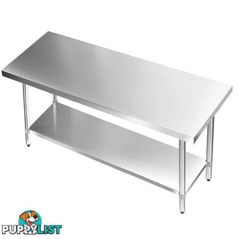 Stainless Steel Kitchen Work Bench Food 304 Preparation Table Top 1524mm