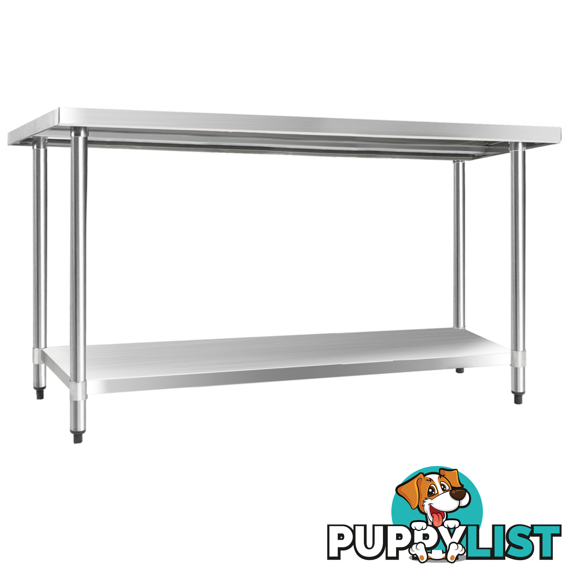 Stainless Steel Kitchen Work Bench Food 304 Preparation Table Top 1524mm