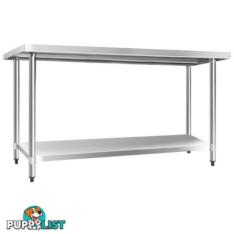 Stainless Steel Kitchen Work Bench Food 304 Preparation Table Top 1524mm