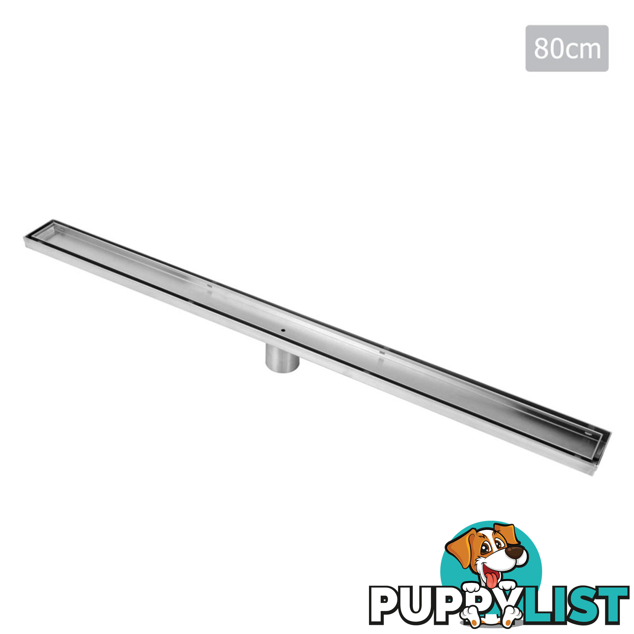 Stainless Steel Shower Grate Tile Insert Waste Linear Bathroom Drain Floor 800mm