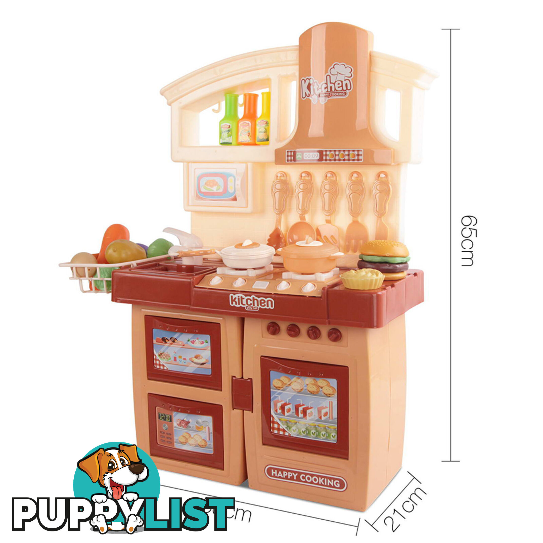 27Pcs Pretend Children Mini Kitchen Kids Play Set Little Chef Cooking Toy Orange