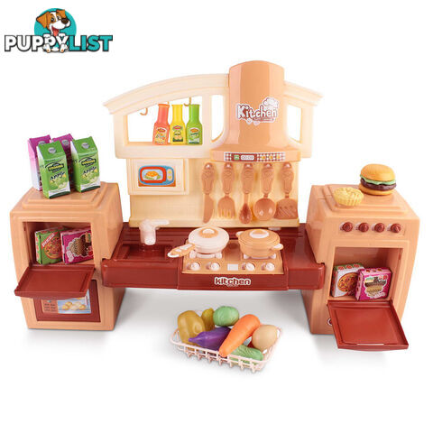 27Pcs Pretend Children Mini Kitchen Kids Play Set Little Chef Cooking Toy Orange