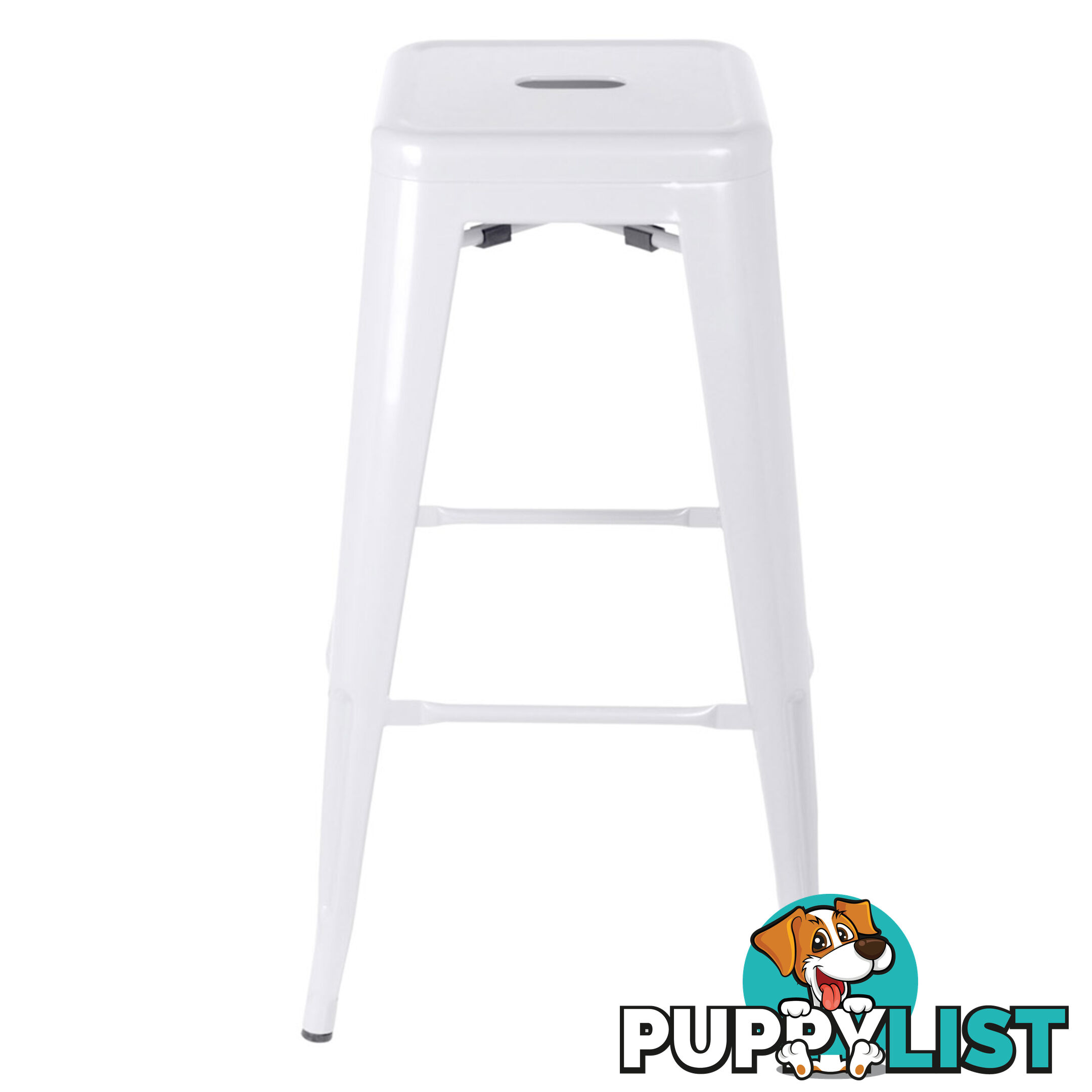 2 x Metal Steel Bar Stool Replica Xavier Cafe Home Kitchen Bar Chair 76cm White