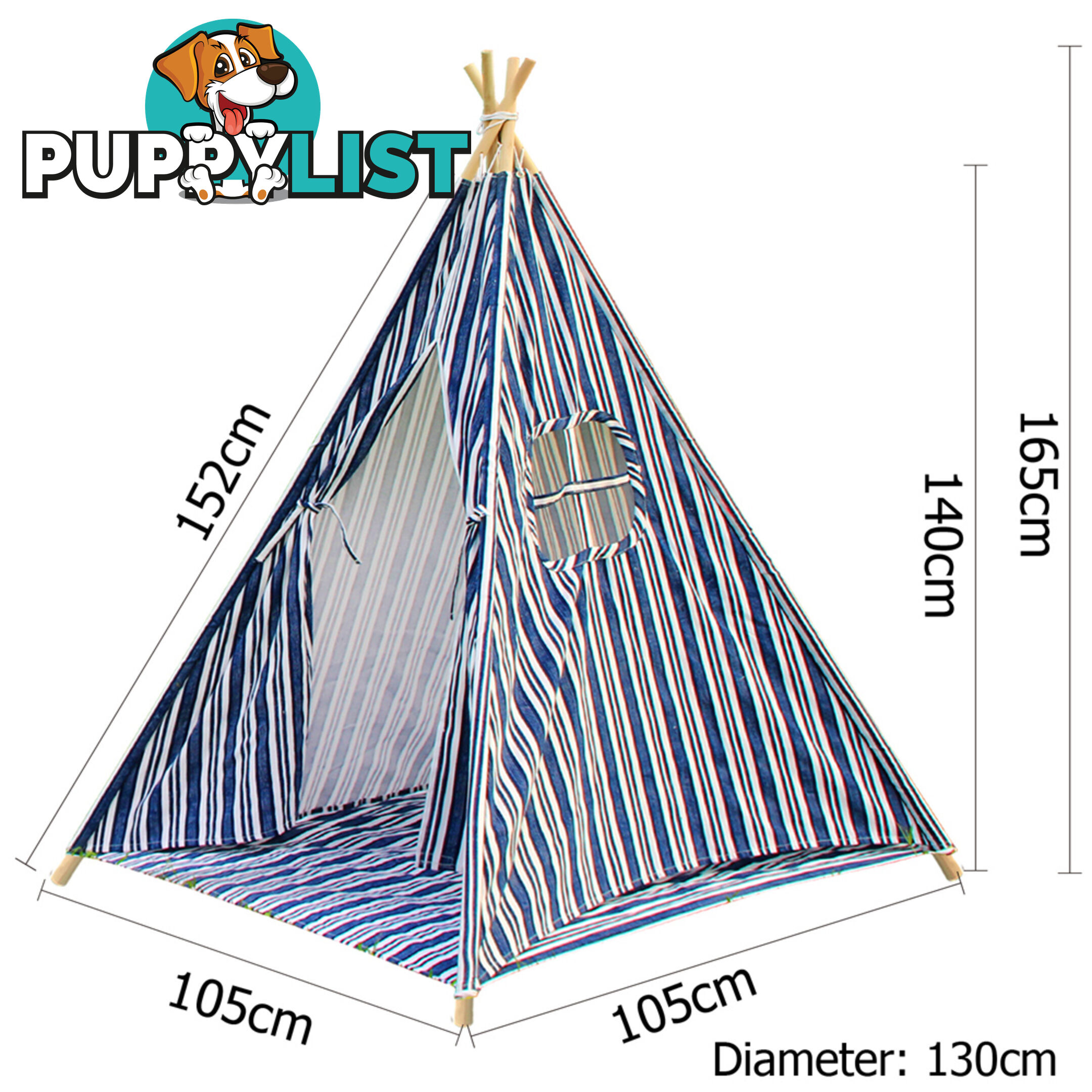 Children Play Tent Kids Home Canvas Teepee Pretend Playhouse Outdoor Indoor Tipi