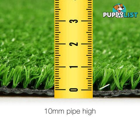 Artificial Grass 10 SQM Polypropylene Lawn Flooring 1X10M Green