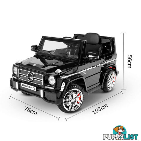 Mercedes G65 AMG Kids Ride On Car Licensed Remote Control Children Toy Car Black