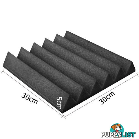 Set of 20 Studio Wedge Acoustic Foam Charcoal 30 x 30cm