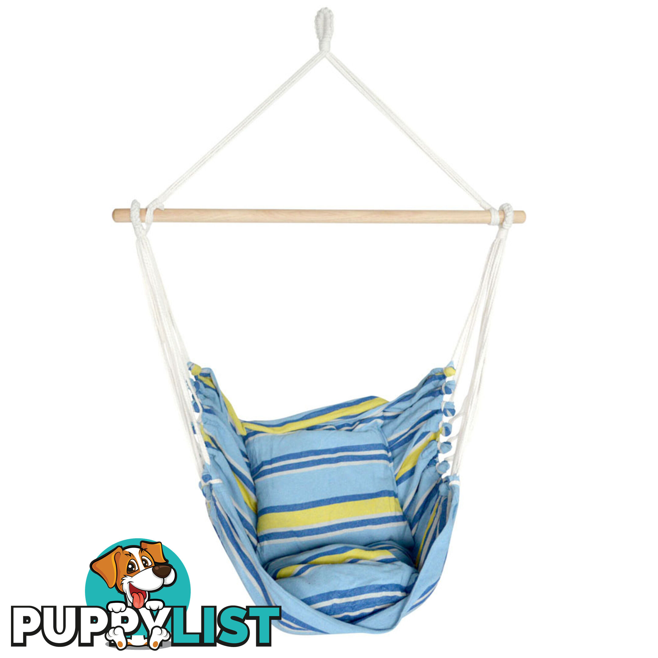 Hammock Swing Chair w/ Cushion Light Blue