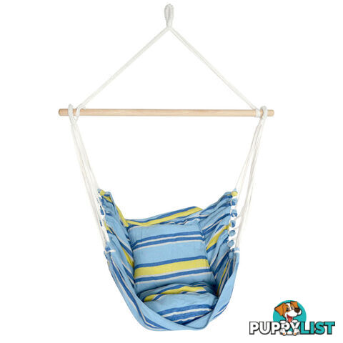 Hammock Swing Chair w/ Cushion Light Blue