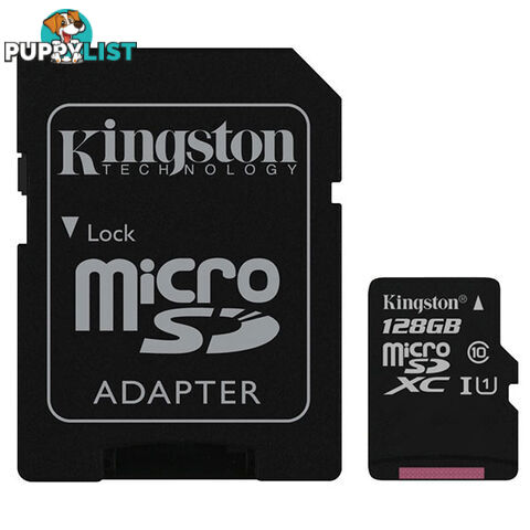 KINGSTON SDC10G2/128GBFR 128GB microSDXC Class 10 UHS-I upto 45MB/s with SD adaptor