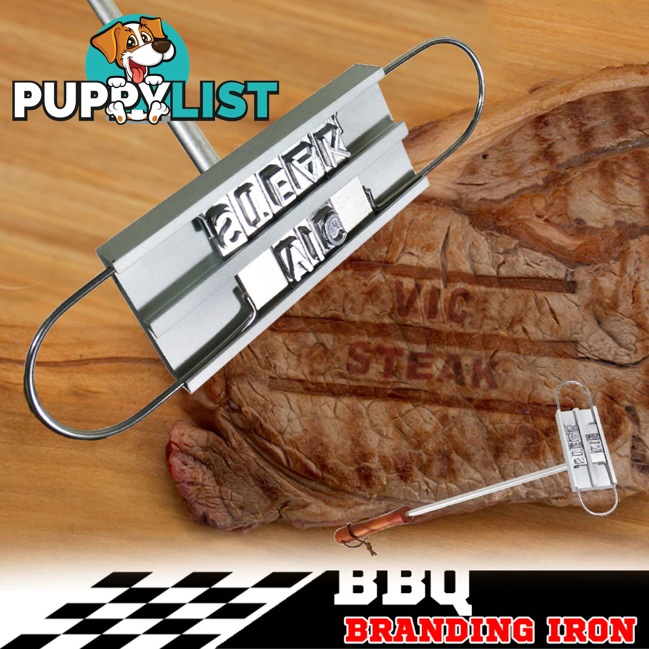 BBQ Branding Iron Changeable Letters Grilling Restaurant Kitchen Steak Tools