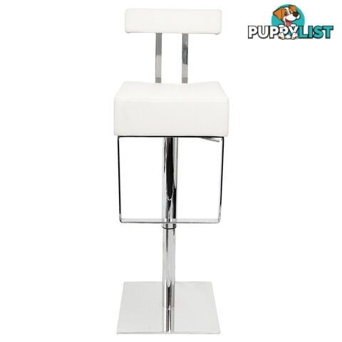 PU Leather Stainless Steel Bar Stool Kitchen Office Pub Barstool Chair White