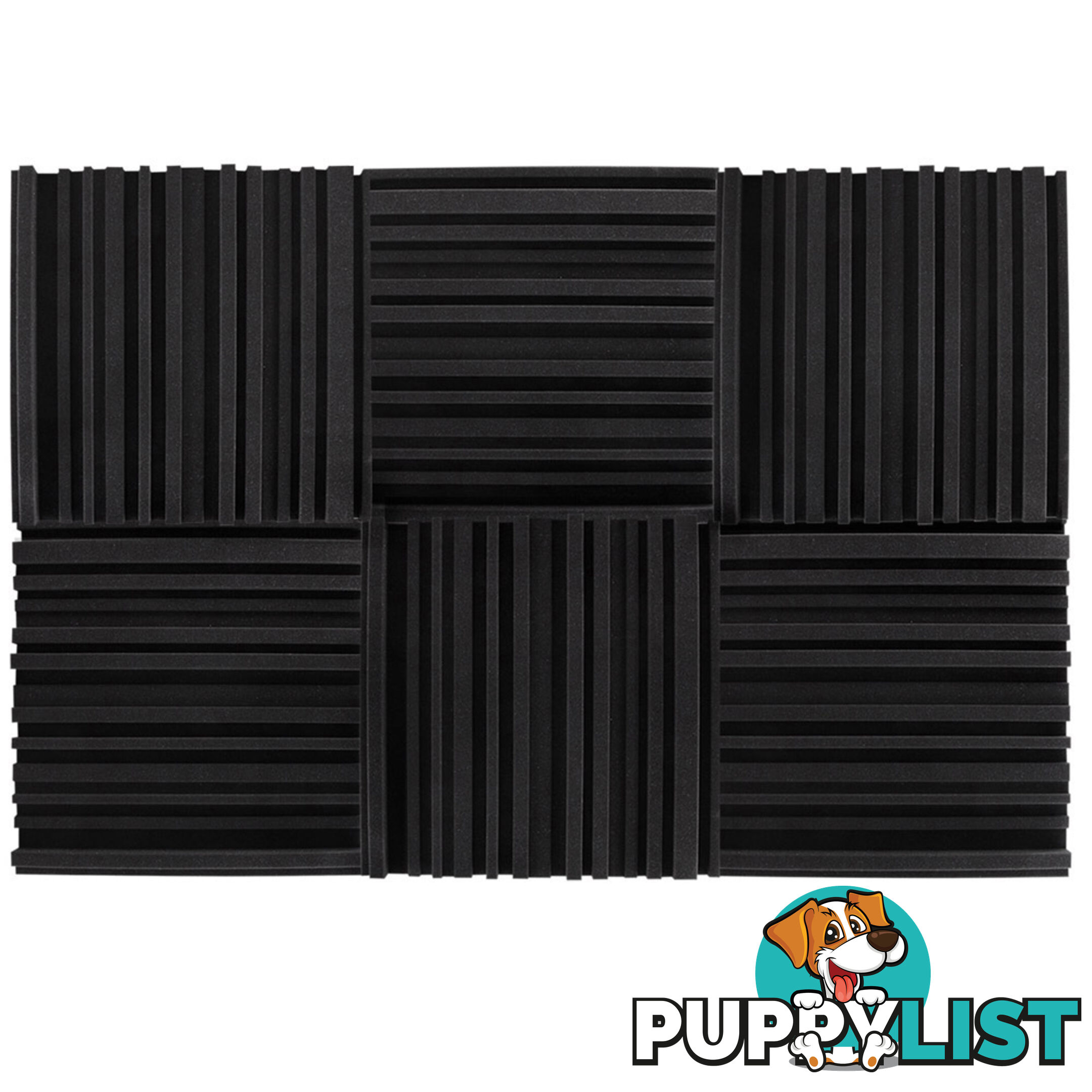 20 x Soundproof Foam Acoustic Foam Panel Sound Absorption Proofing Wedge 50x50cm