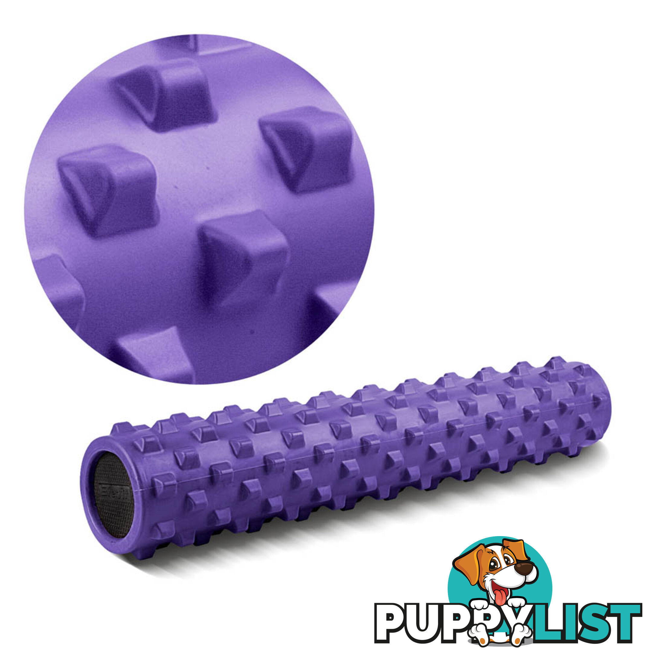 Yoga Gym Pilates EVA Stick Foam Roller Purple 79 x 13cm