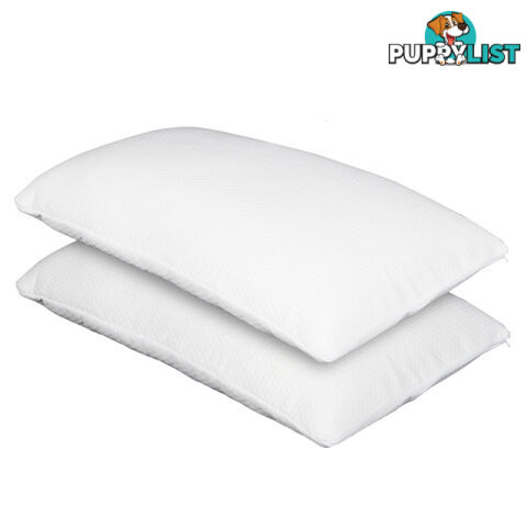 2 x Luxury Visco Elastic Memory Foam Contour Pillows 13cm Thick High Density