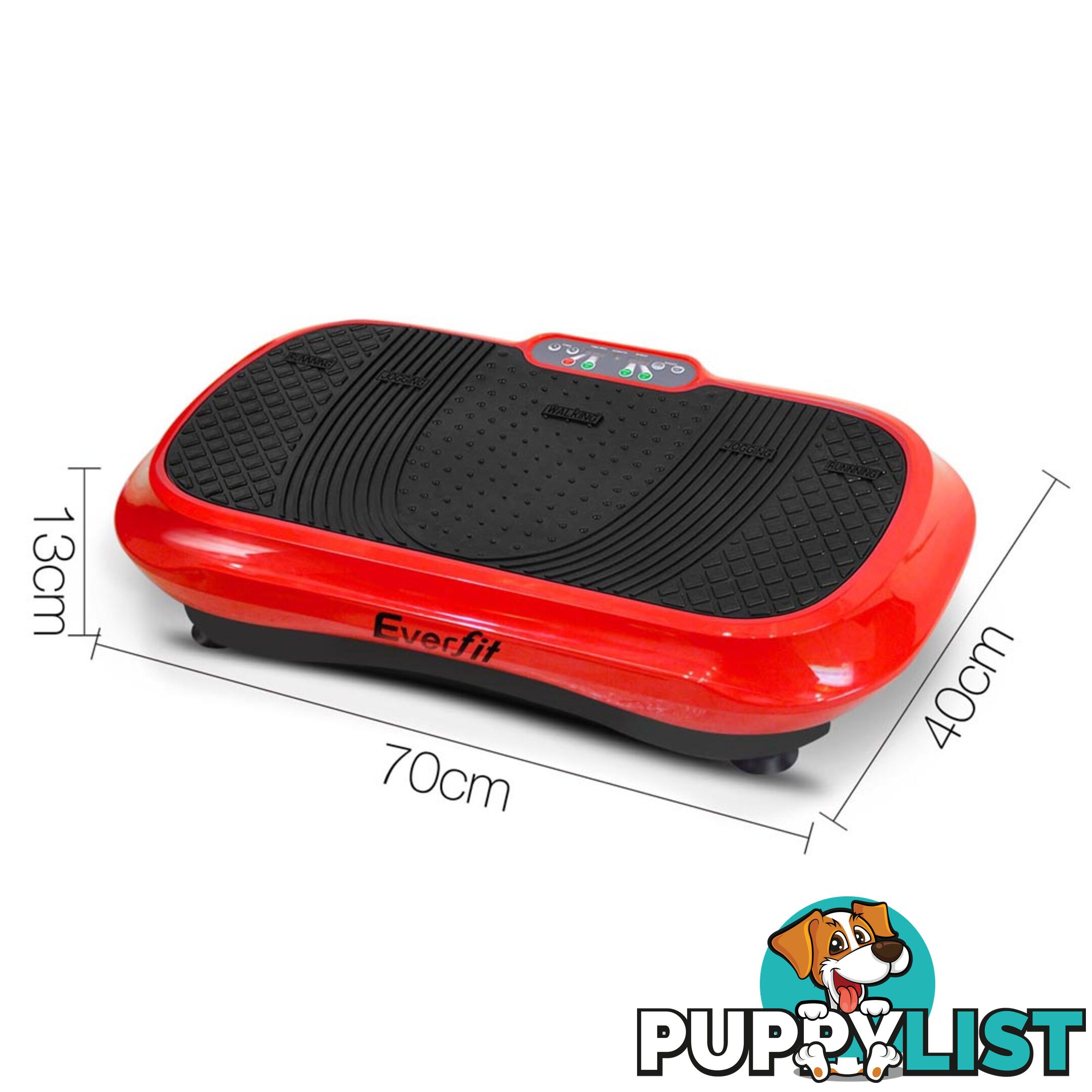 Slim Vibration Plate 1000W Exercise Fitness Massage Weight Loss Power Plate Red