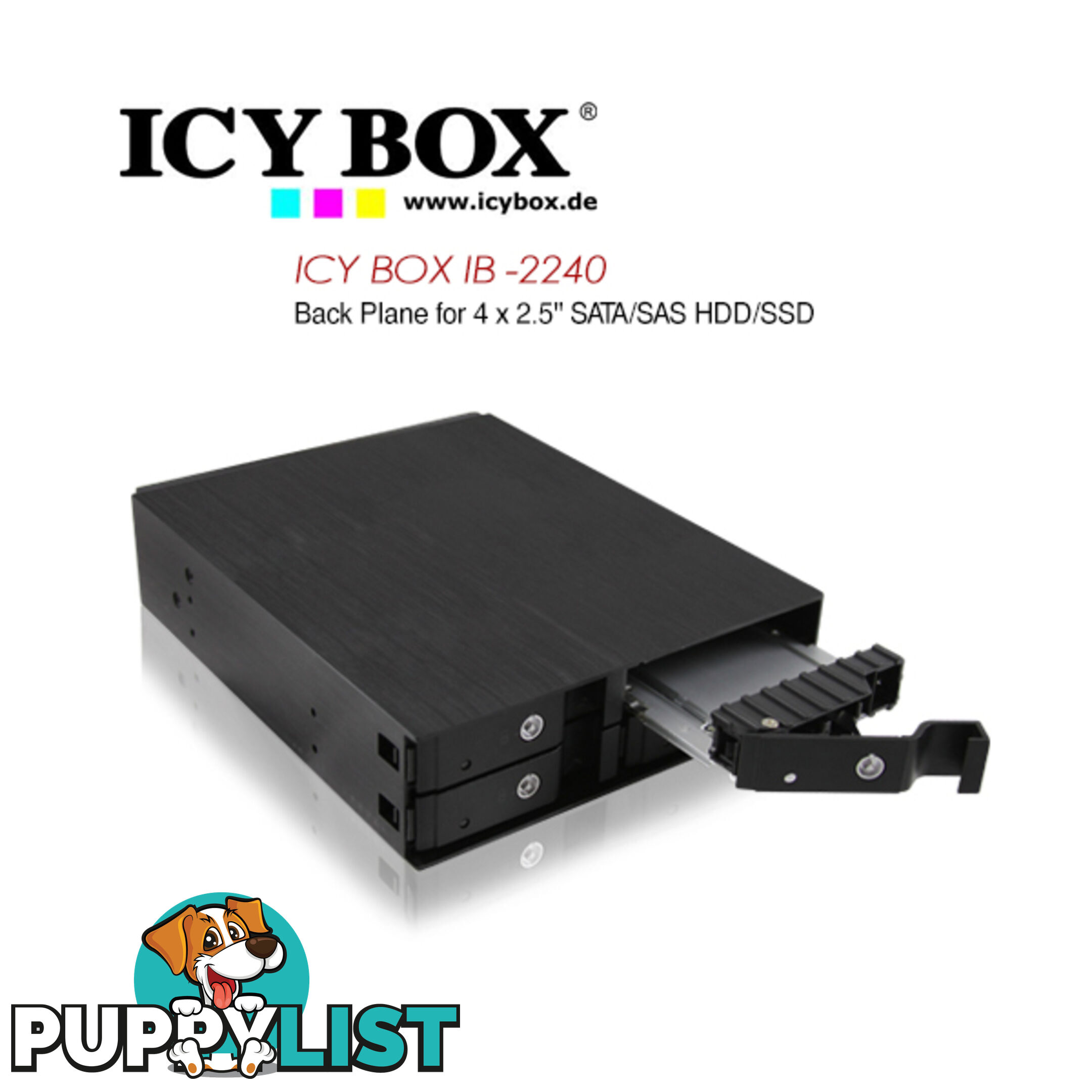 ICY BOX (IB -2240) Back Plane for 4 x 2.5 Inch SATA/SAS HDD/SSD