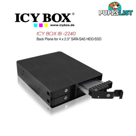 ICY BOX (IB -2240) Back Plane for 4 x 2.5 Inch SATA/SAS HDD/SSD