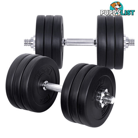 35KG Dumbbell Set Home Gym Fitness Exercise Body Workout Adjustable Weights