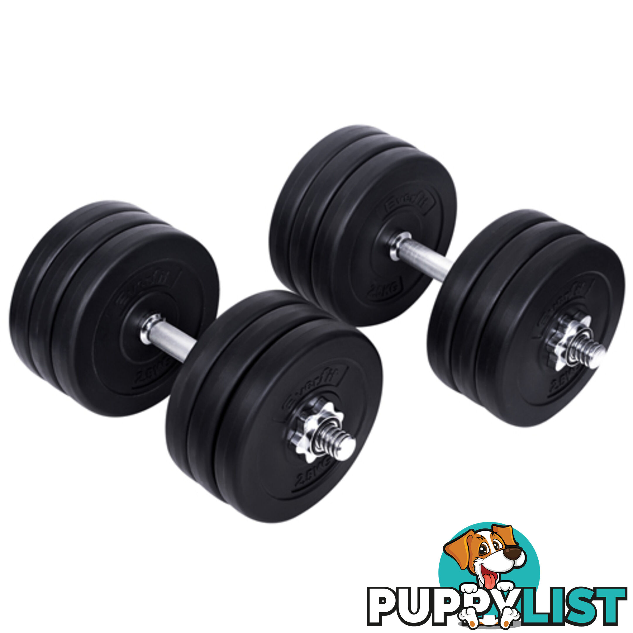 35KG Dumbbell Set Home Gym Fitness Exercise Body Workout Adjustable Weights