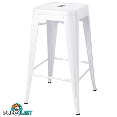 Set of 4 Replica Tolix Kitchen Bar Stool 66cm White