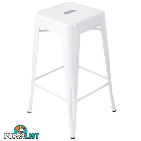 Set of 4 Replica Tolix Kitchen Bar Stool 66cm White