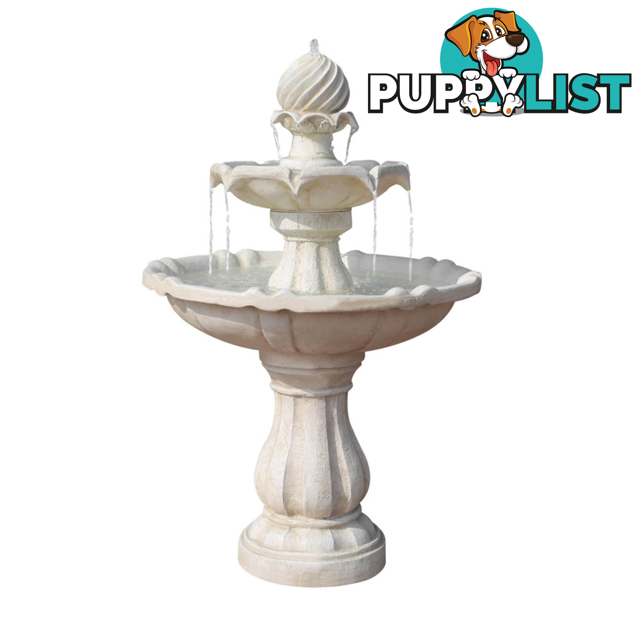 Solar Power Three-Tier Garden Water Fountain Solar Pump Weather Antique Finish