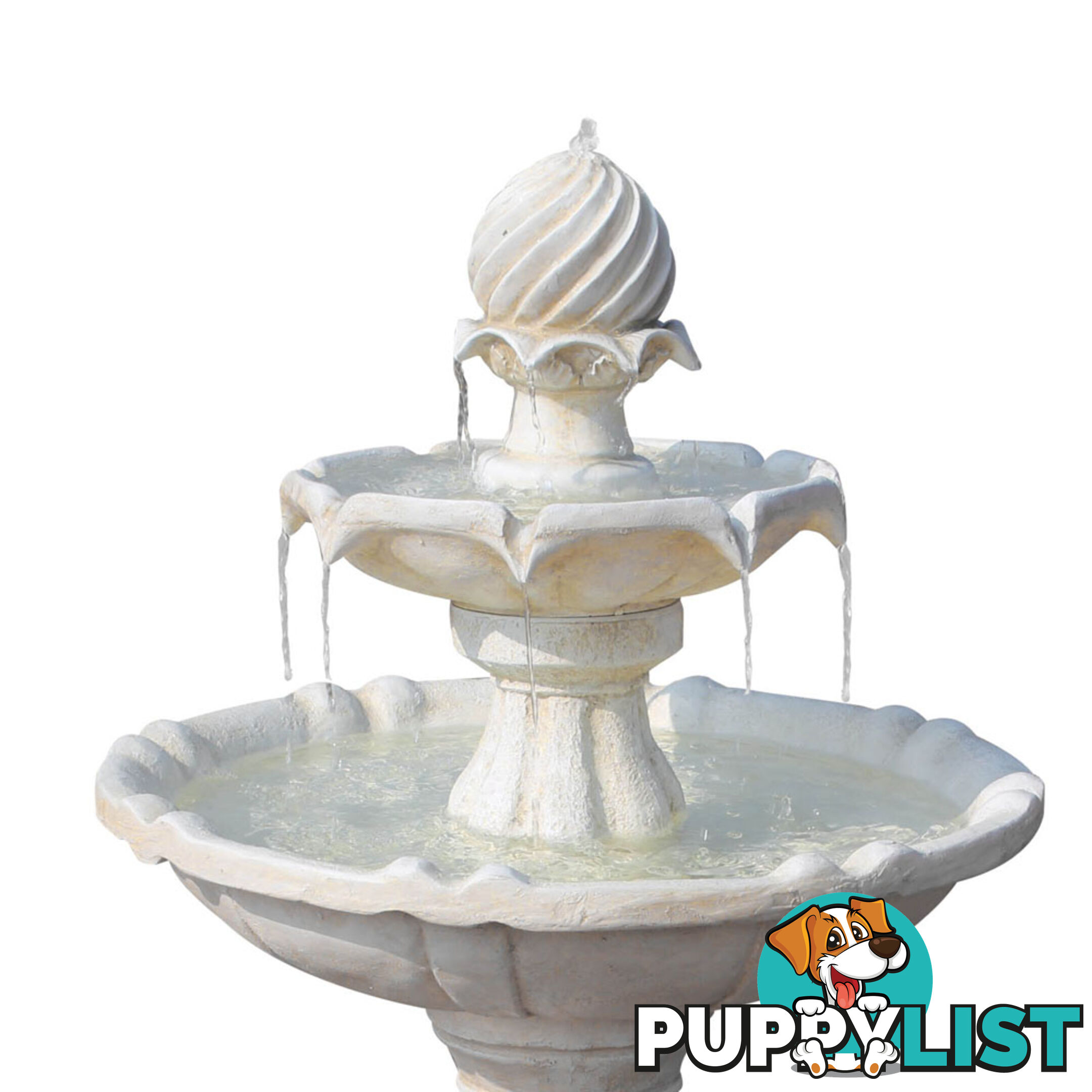 Solar Power Three-Tier Garden Water Fountain Solar Pump Weather Antique Finish