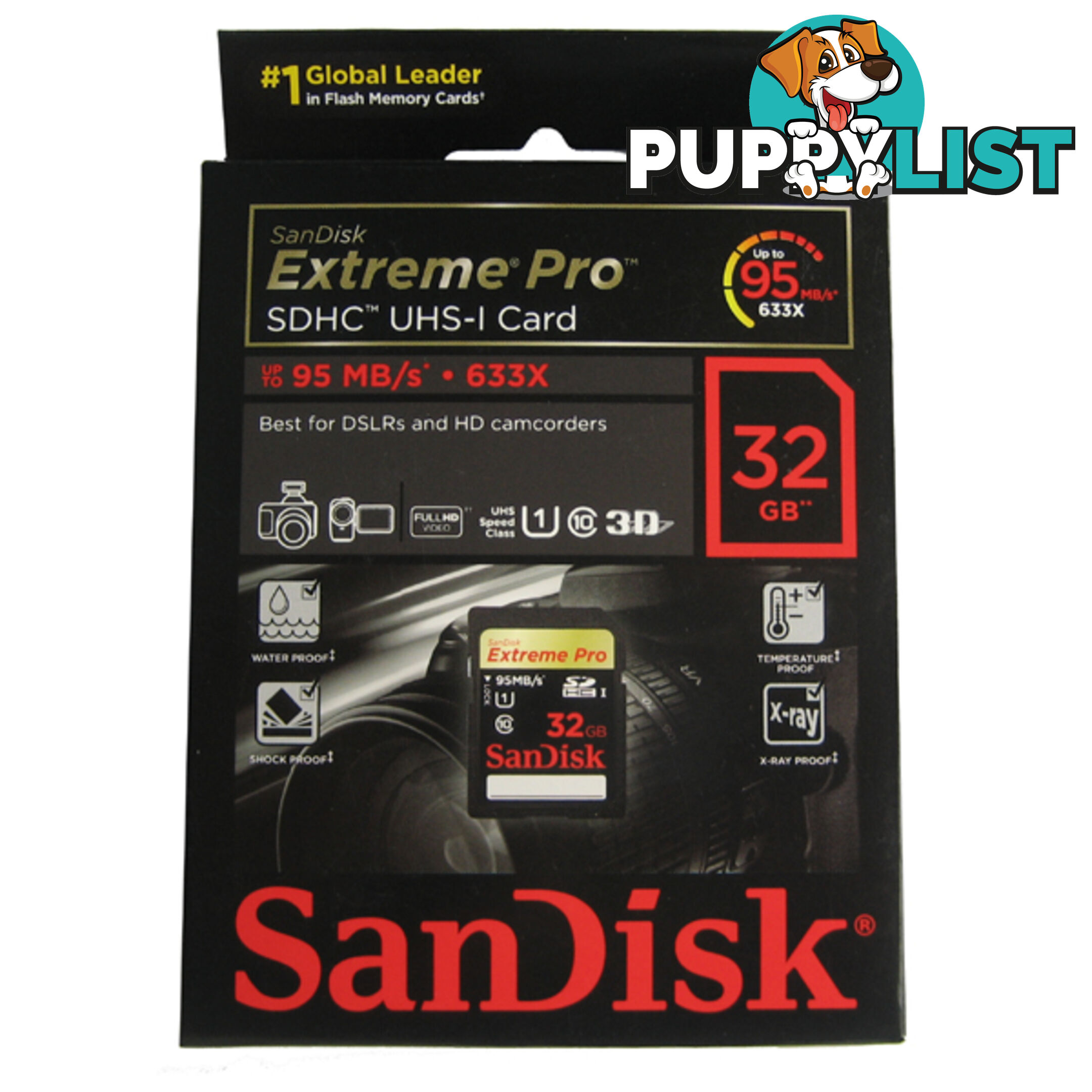 SanDisk Extreme Pro SDHC SDXPA 32GB UHS-I Memory Card 95MB/s